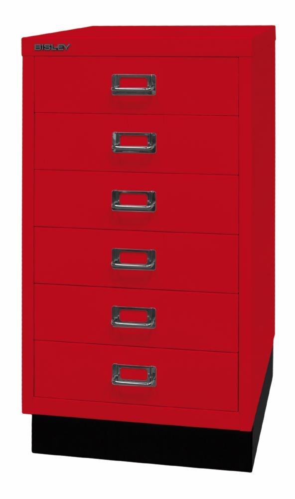 Bisley Home 6 fach Schubladenschrank 29er Serie mit Sockel B 349 mm kardinalrot