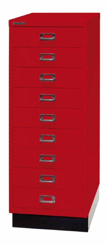 Bisley Home 9 fach Schubladenschrank 39er Serie mit Sockel H 940 mm kardinalrot Bisley Home 9 fach Schubladenschrank 39er Serie mit Sockel H 940 mm kardinalrot