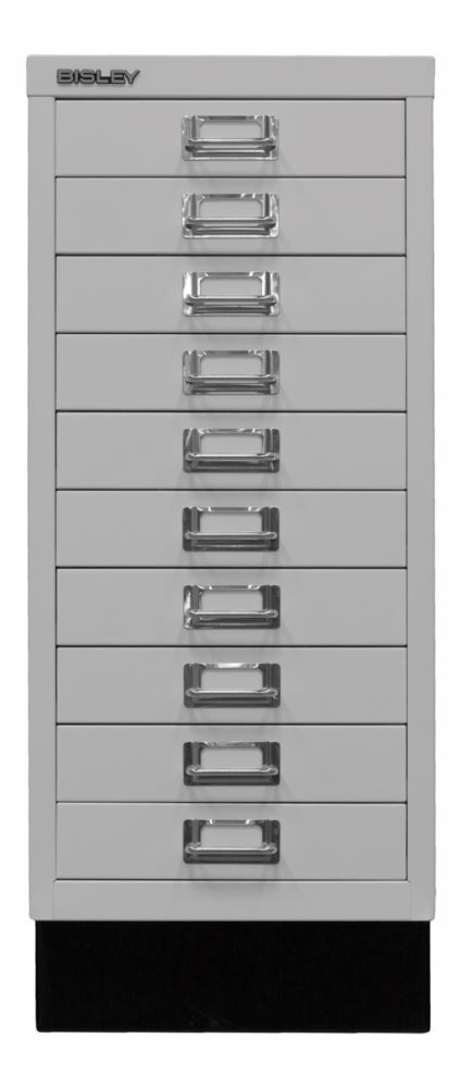 Bisley Home Schubladenschrank 29er Serie mit Sockel 10 Schubladen lichtgrau Bisley Home Schubladenschrank 29er Serie mit Sockel 10 Schubladen lichtgrau