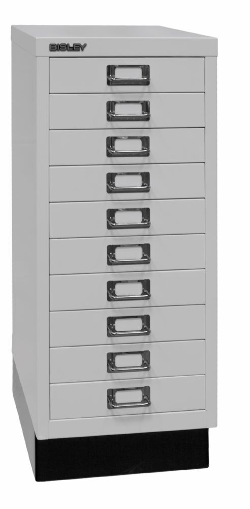 Bisley Home Schubladenschrank 29er Serie mit Sockel 10 Schubladen lichtgrau Bisley Home Schubladenschrank 29er Serie mit Sockel 10 Schubladen lichtgrau