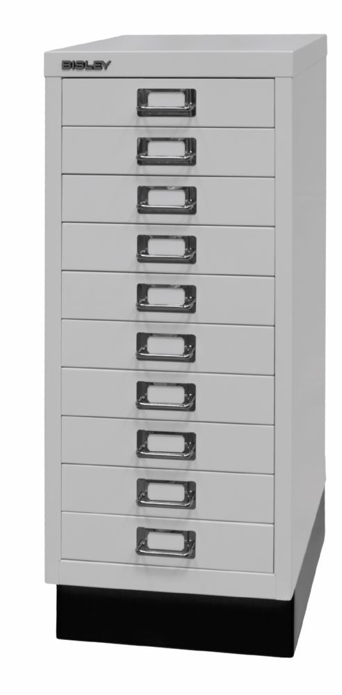 Bisley Home Schubladenschrank 29er Serie mit Sockel 10 Schubladen lichtgrau Bisley Home Schubladenschrank 29er Serie mit Sockel 10 Schubladen lichtgrau