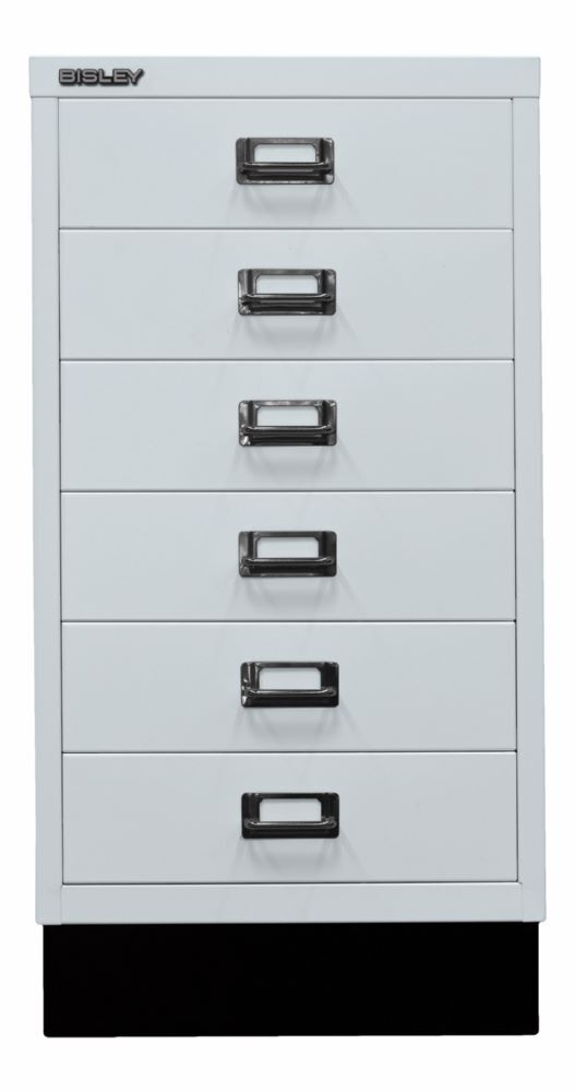 Bisley Home 6 fach Schubladenschrank 29er Serie mit Sockel B 349 mm lichtgrau