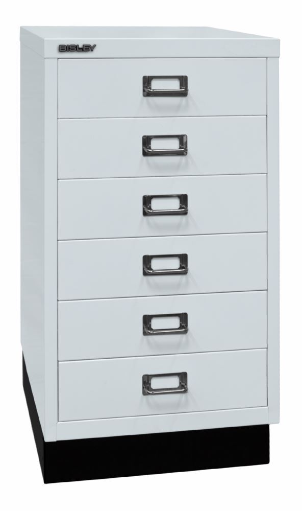 Bisley Home 6 fach Schubladenschrank 29er Serie mit Sockel B 349 mm lichtgrau