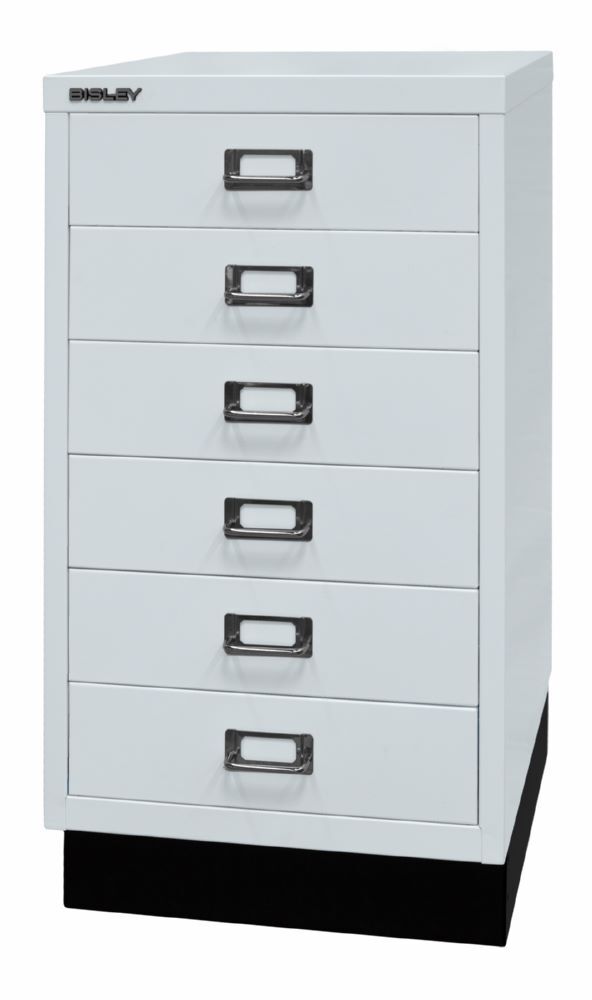Bisley Home 6 fach Schubladenschrank 29er Serie mit Sockel B 349 mm lichtgrau