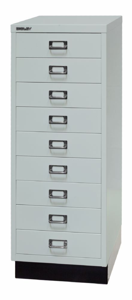 Bisley Home 9 fach Schubladenschrank 39er Serie mit Sockel H 940 mm lichtgrau Bisley Home 9 fach Schubladenschrank 39er Serie mit Sockel H 940 mm lichtgrau