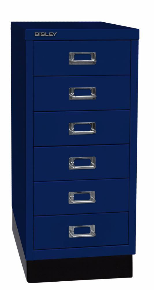 Bisley Home Schubladenschrank 29er Serie mit Sockel 279 x 670 mm oxfordblau Produktbild Bisley Home Schubladenschrank 29er Serie mit Sockel 279 x 670 mm oxfordblau bild 2
