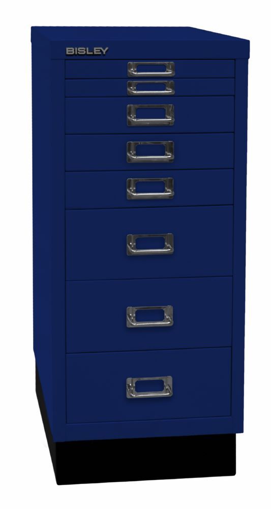 Bisley Home 8 fach Schubladenschrank 29er Serie mit Sockel 279 x 670 mm oxfordblau Produktbild Bisley Home 8 fach Schubladenschrank 29er Serie mit Sockel 279 x 670 mm oxfordblau bild 2