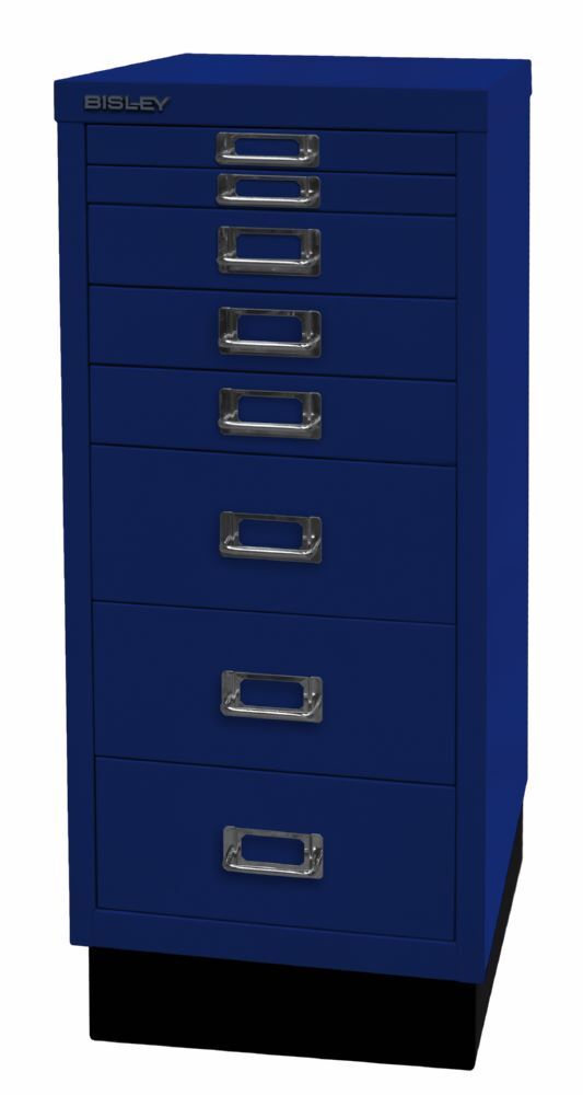 Bisley Home 8 fach Schubladenschrank 29er Serie mit Sockel 279 x 670 mm oxfordblau Produktbild Bisley Home 8 fach Schubladenschrank 29er Serie mit Sockel 279 x 670 mm oxfordblau bild 3
