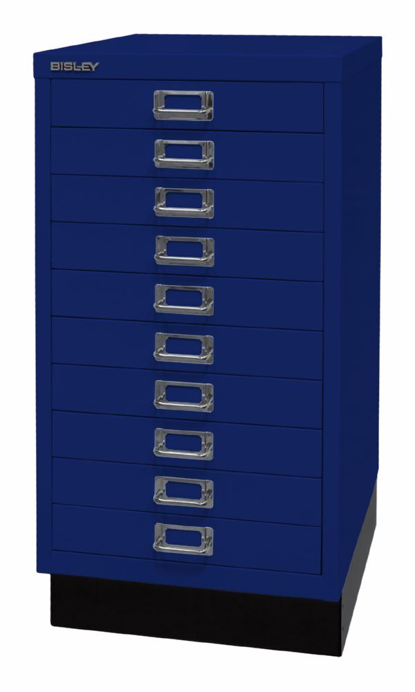 Bisley Home Schubladenschrank 29er Serie Sockel 10 Schubladen oxfordblau