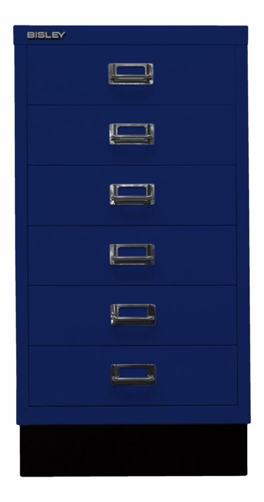 Bisley Home 6 fach Schubladenschrank 29er Serie mit Sockel B 349 mm oxfordblau Produktbild Bisley Home 6 fach Schubladenschrank 29er Serie mit Sockel B 349 mm oxfordblau