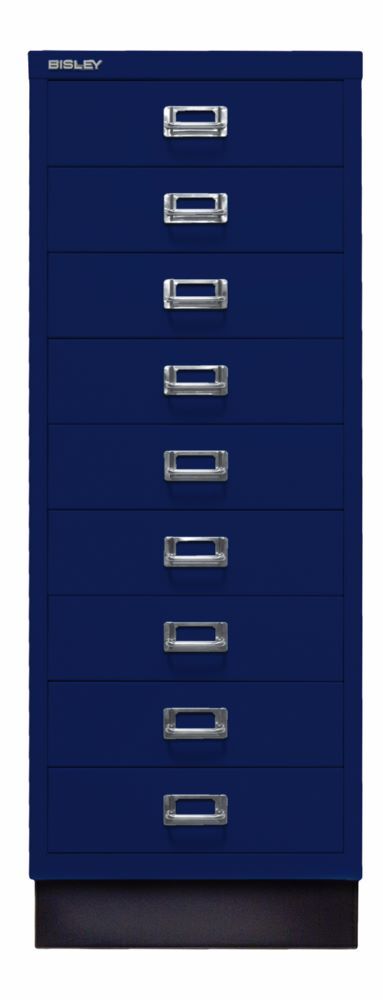 Bisley Home 9 fach Schubladenschrank 39er Serie mit Sockel H 940 mm oxfordblau