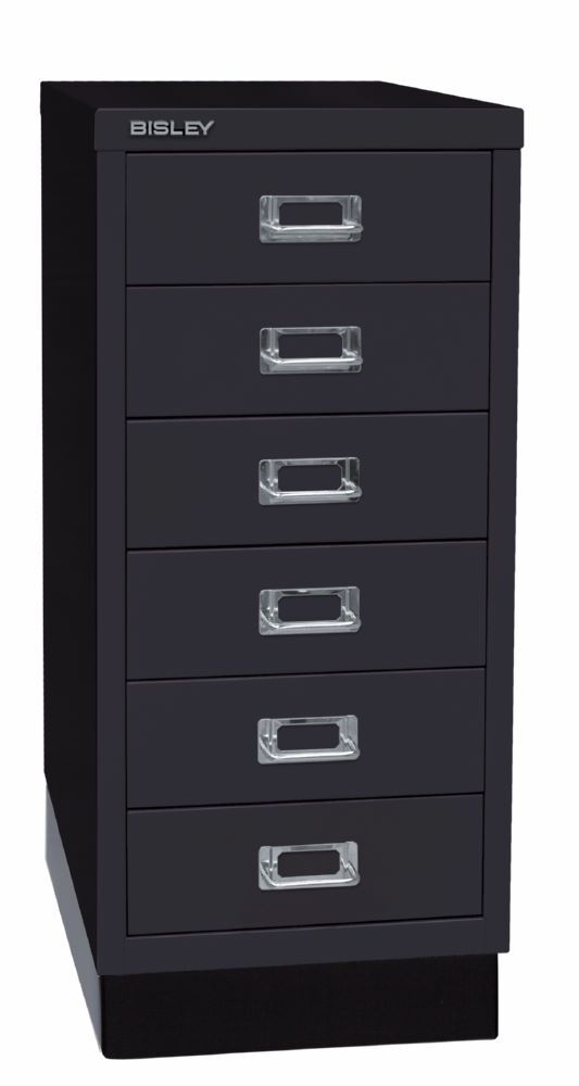 Bisley Home Schubladenschrank 29er Serie mit Sockel 279 x 670 mm schwarz Produktbild Bisley Home Schubladenschrank 29er Serie mit Sockel 279 x 670 mm schwarz bild 2