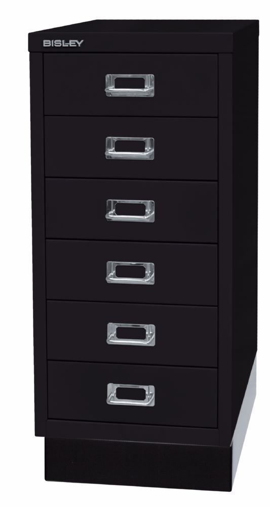 Bisley Home Schubladenschrank 29er Serie mit Sockel 279 x 670 mm schwarz Produktbild Bisley Home Schubladenschrank 29er Serie mit Sockel 279 x 670 mm schwarz bild 3