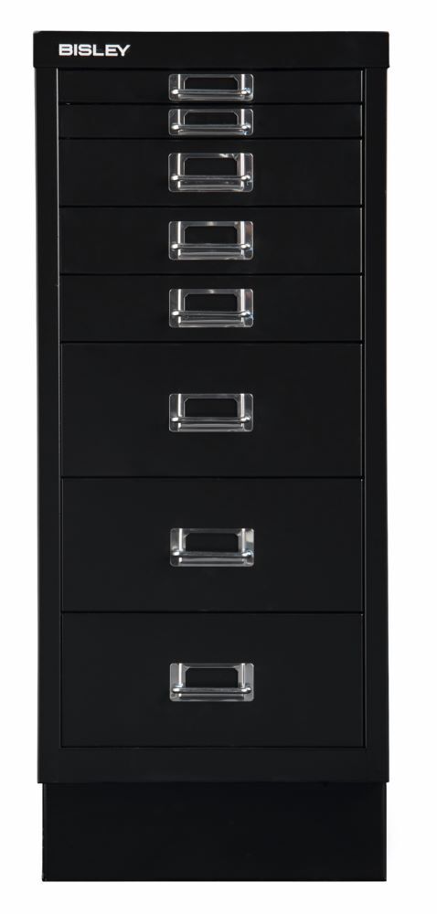 Bisley Home 8 fach Schubladenschrank 29er Serie mit Sockel 279 x 670 mm schwarz Bisley Home 8 fach Schubladenschrank 29er Serie mit Sockel 279 x 670 mm schwarz