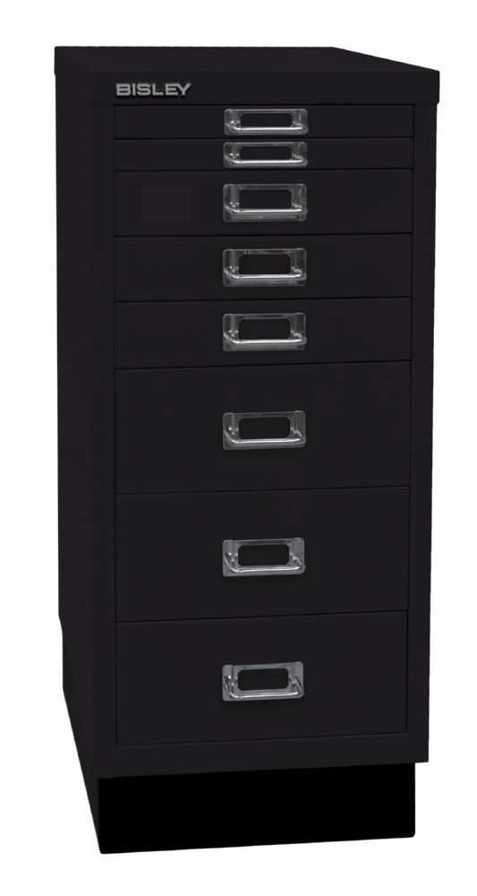 Bisley Home 8 fach Schubladenschrank 29er Serie mit Sockel 279 x 670 mm schwarz Bisley Home 8 fach Schubladenschrank 29er Serie mit Sockel 279 x 670 mm schwarz