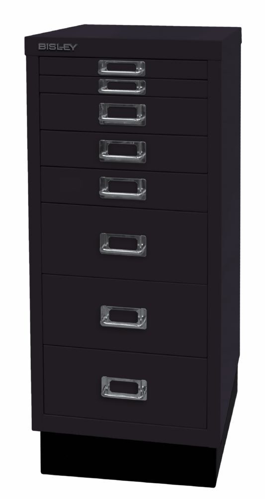 Bisley Home 8 fach Schubladenschrank 29er Serie mit Sockel 279 x 670 mm schwarz Bisley Home 8 fach Schubladenschrank 29er Serie mit Sockel 279 x 670 mm schwarz
