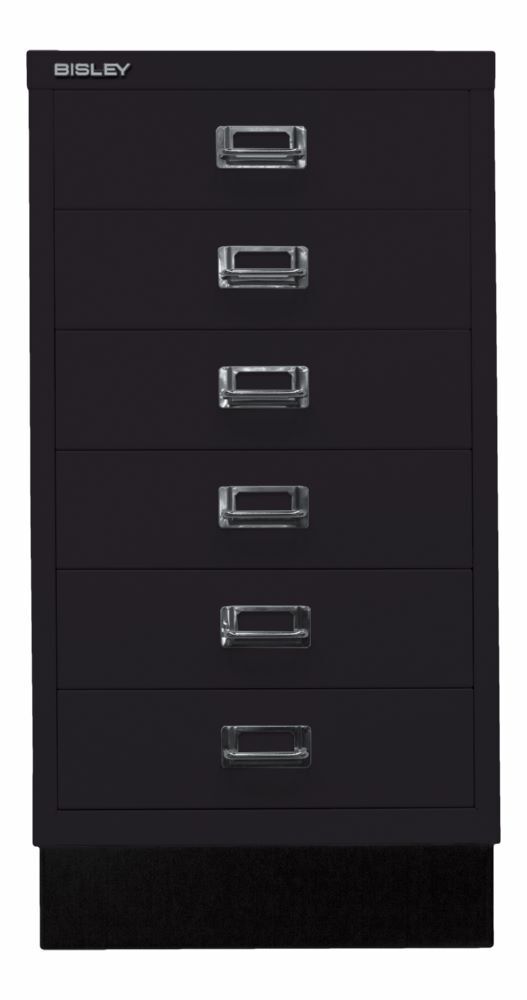 Bisley Home 6 fach Schubladenschrank 29er Serie mit Sockel B 349 mm schwarz Produktbild Bisley Home 6 fach Schubladenschrank 29er Serie mit Sockel B 349 mm schwarz