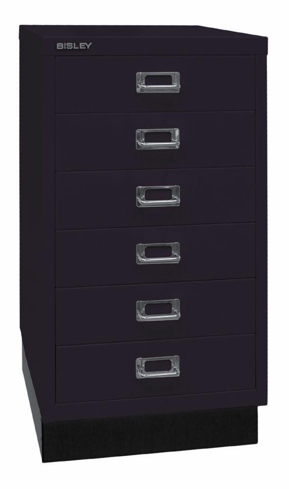 Bisley Home 6 fach Schubladenschrank 29er Serie mit Sockel B 349 mm schwarz Produktbild Bisley Home 6 fach Schubladenschrank 29er Serie mit Sockel B 349 mm schwarz bild 2