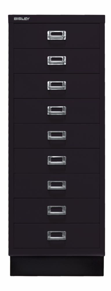 Bisley Home 9 fach Schubladenschrank 39er Serie mit Sockel H 940 mm schwarz Produktbild Bisley Home 9 fach Schubladenschrank 39er Serie mit Sockel H 940 mm schwarz