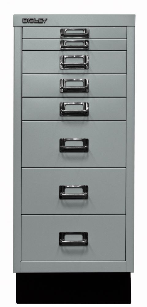 Bisley Home 8 fach Schubladenschrank 29er Serie mit Sockel H 670 mm silber Produktbild Bisley Home 8 fach Schubladenschrank 29er Serie mit Sockel H 670 mm silber