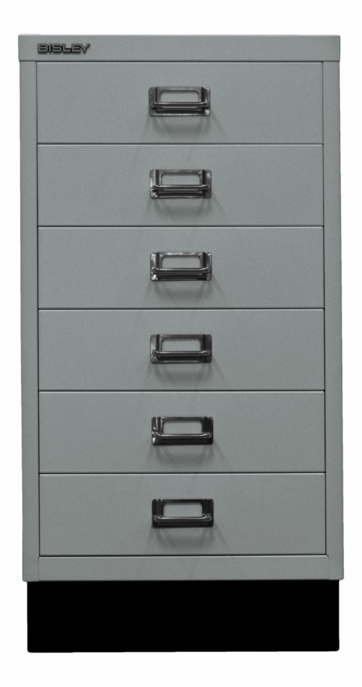 Bisley Home 6 fach Schubladenschrank 29er Serie mit Sockel B 349 mm silber Produktbild Bisley Home 6 fach Schubladenschrank 29er Serie mit Sockel B 349 mm silber