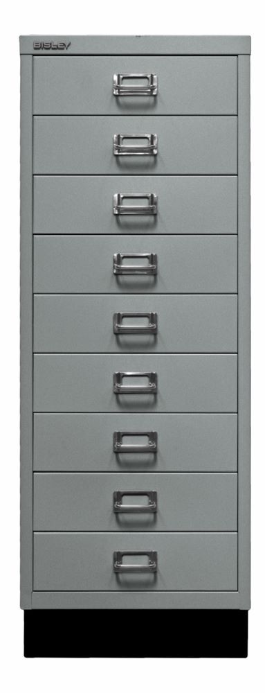 Bisley Home 9 fach Schubladenschrank 39er Serie mit Sockel H940 mm silber Produktbild Bisley Home 9 fach Schubladenschrank 39er Serie mit Sockel H940 mm silber