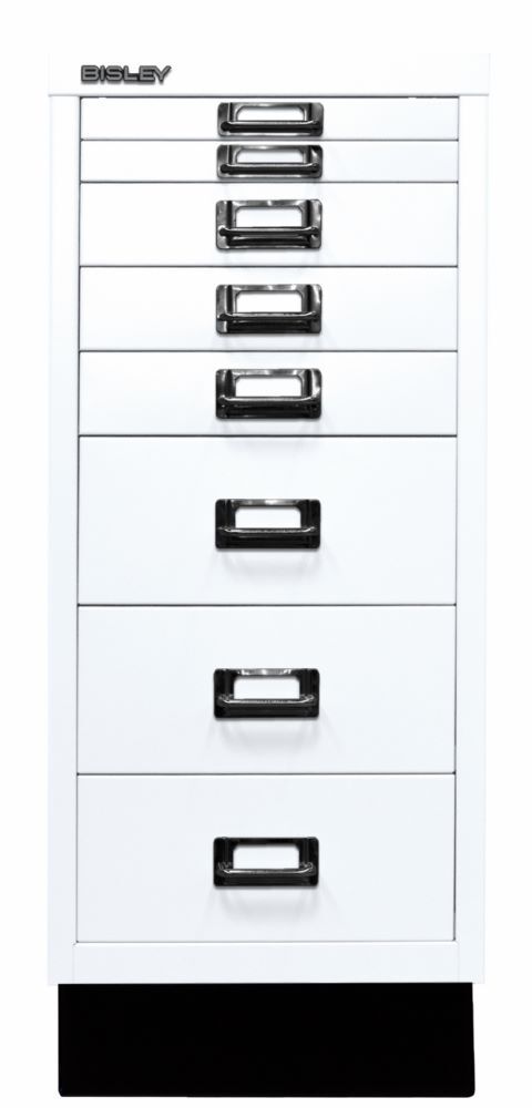 Bisley Home 8 fach Schubladenschrank 29er Serie mit Sockel 279 x 670 mm verkehrsweiß Bisley Home 8 fach Schubladenschrank 29er Serie mit Sockel 279 x 670 mm verkehrsweiß