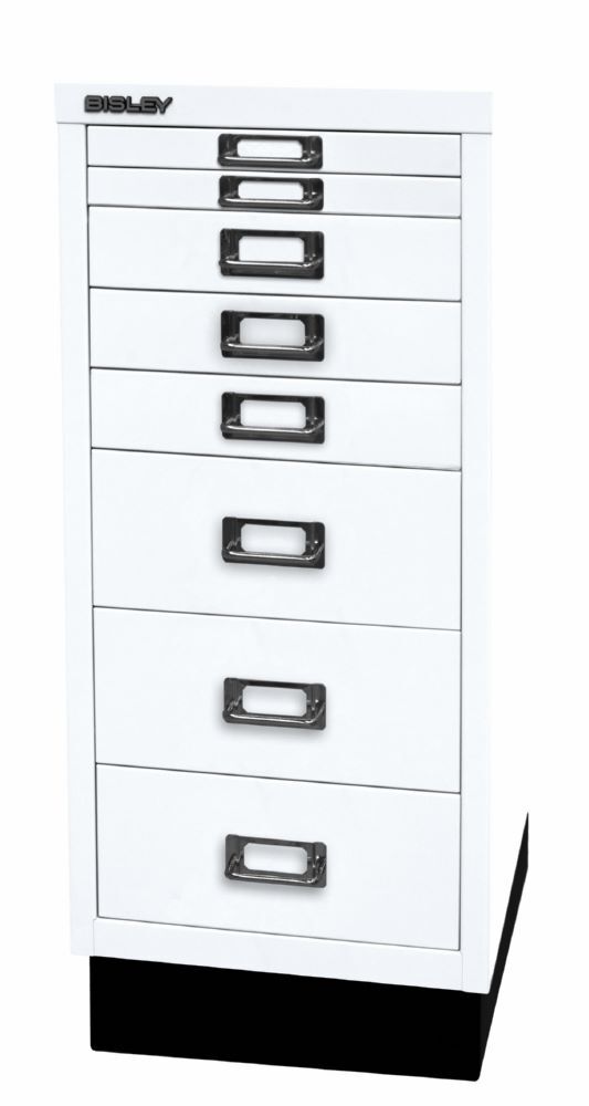 Bisley Home 8 fach Schubladenschrank 29er Serie mit Sockel 279 x 670 mm verkehrsweiß Bisley Home 8 fach Schubladenschrank 29er Serie mit Sockel 279 x 670 mm verkehrsweiß
