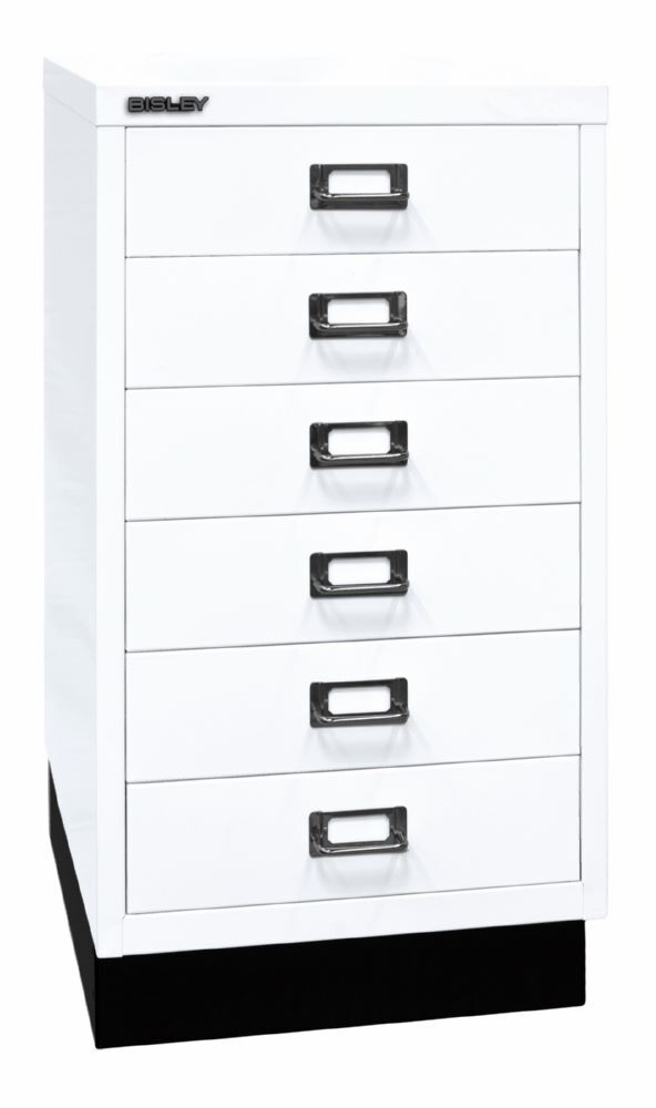 Bisley Home 6 fach Schubladenschrank 29er Serie mit Sockel B 349 mm verkehrsweiß