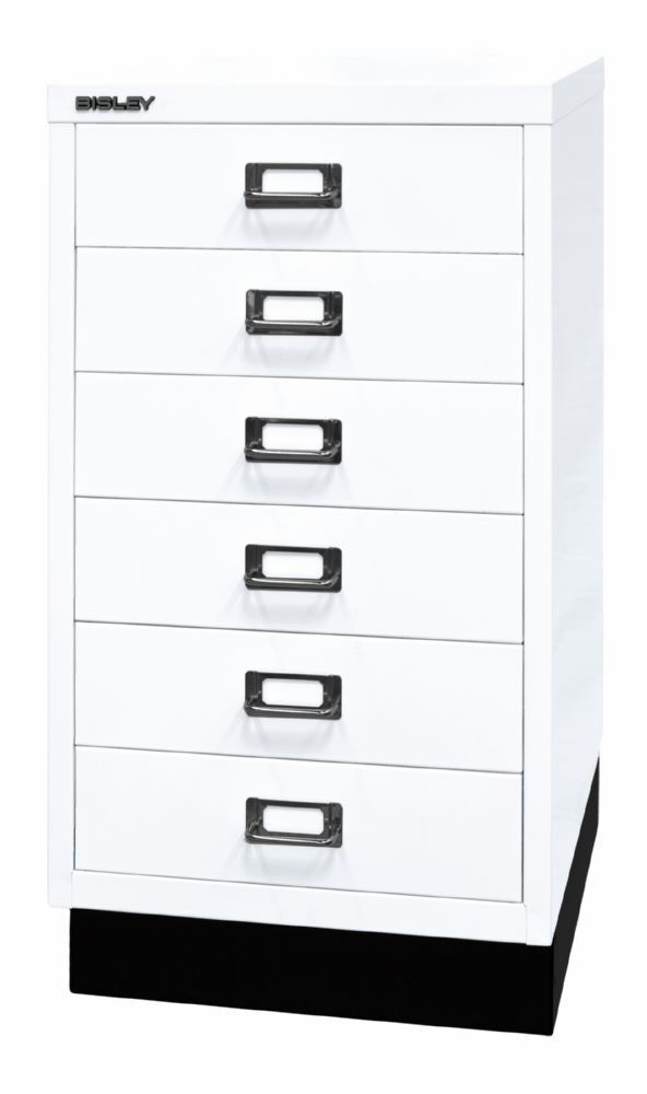 Bisley Home 6 fach Schubladenschrank 29er Serie mit Sockel B 349 mm verkehrsweiß