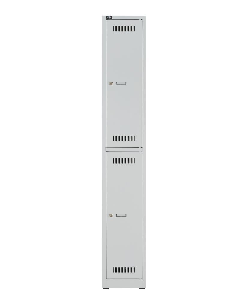 Bisley Light Light Garderobenschrank 1 Abteil 2 Fächer H1850 x B300 x T500 mm Farbe lichtgrau Produktbild Bisley Light Light Garderobenschrank 1 Abteil 2 Fächer H1850 x B300 x T500 mm Farbe lichtgrau