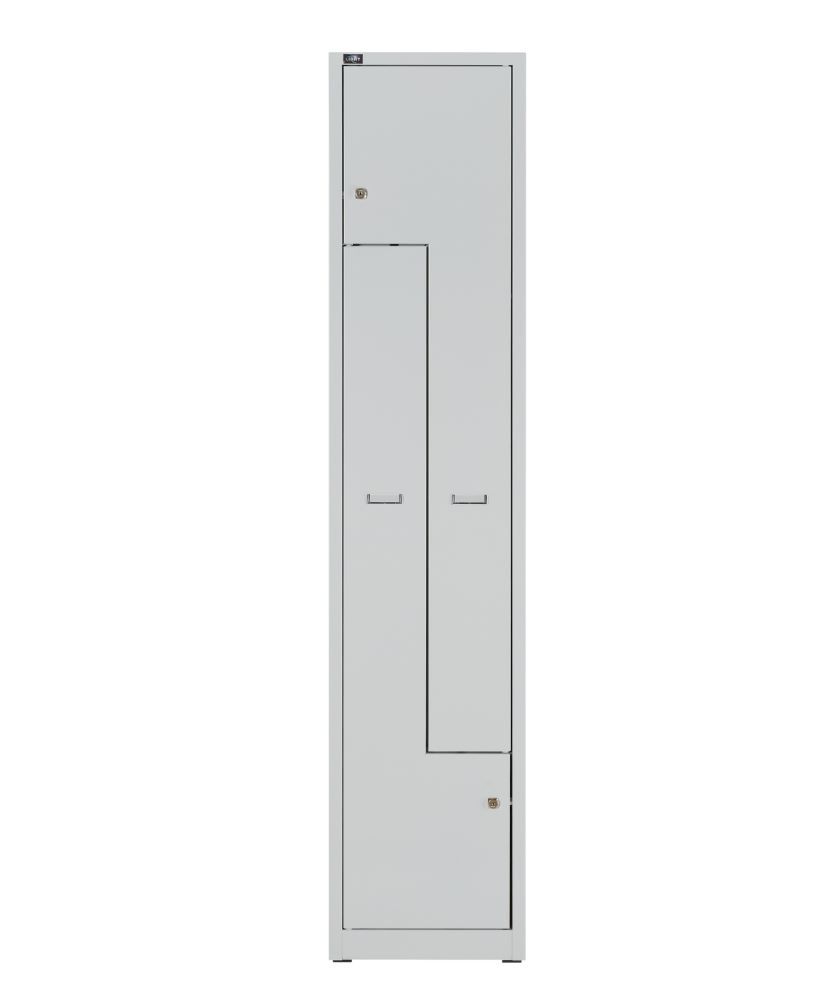 Bisley Light Light Z Garderobenschrank 1 Abteil für 2 Nutzer lichtgrau H1850 x B400 x T500 mm Produktbild Bisley Light Light Z Garderobenschrank 1 Abteil für 2 Nutzer lichtgrau H1850 x B400 x T500 mm