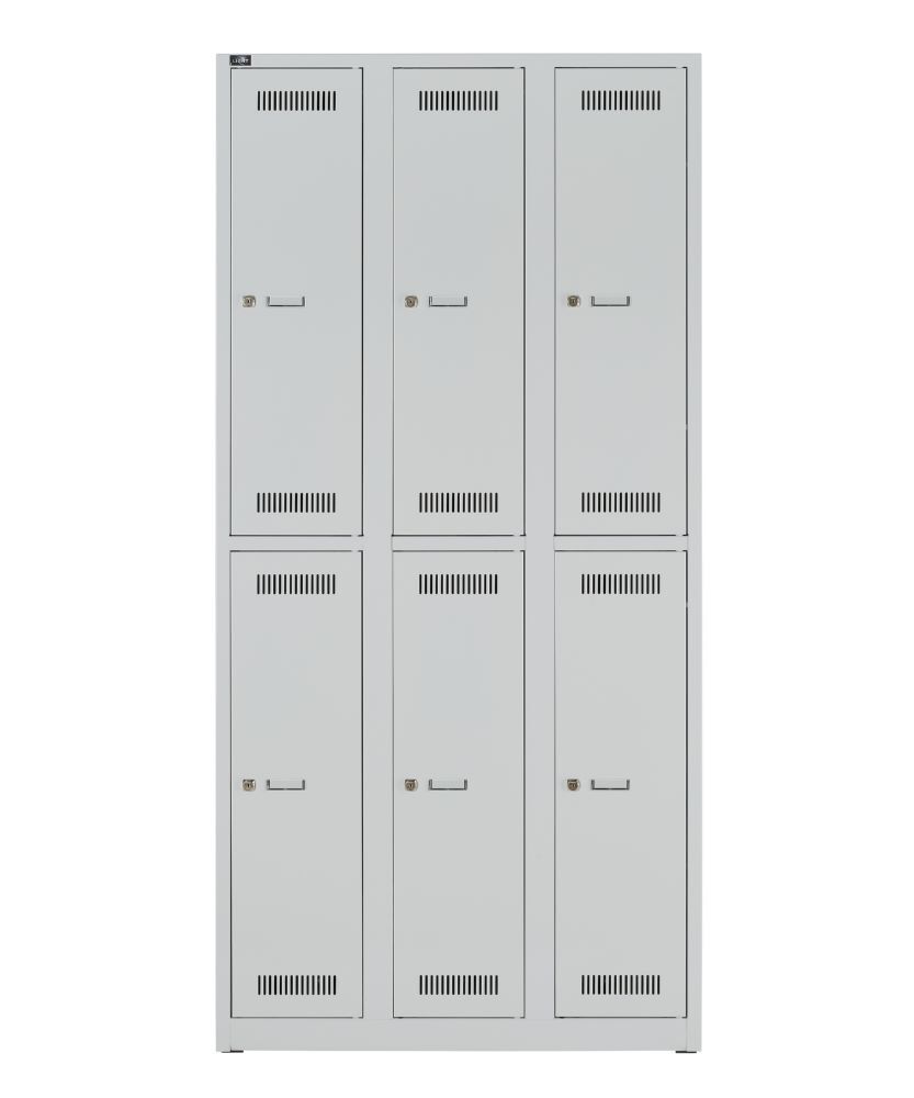 Bisley Light Light Garderobenschrank 3 Abteile Fächer Farbe lichtgrau H1850 x B900 x T500 mm Produktbild Bisley Light Light Garderobenschrank 3 Abteile Fächer Farbe lichtgrau H1850 x B900 x T500 mm