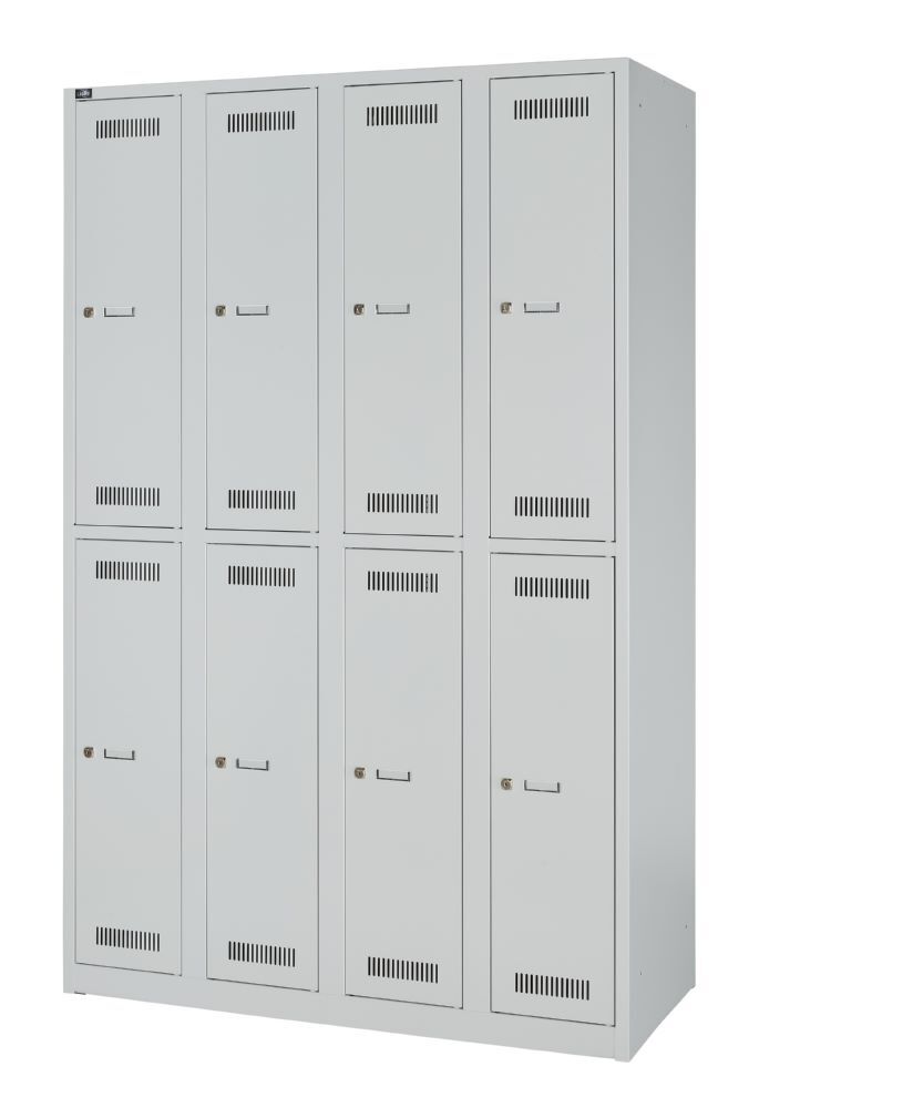 Bisley Light Light Garderobenschrank 4 Abteile 2 Fächer H 1850 x B 1200 x T 500 mm Produktbild Bisley Light Light Garderobenschrank 4 Abteile 2 Fächer H 1850 x B 1200 x T 500 mm bild 3