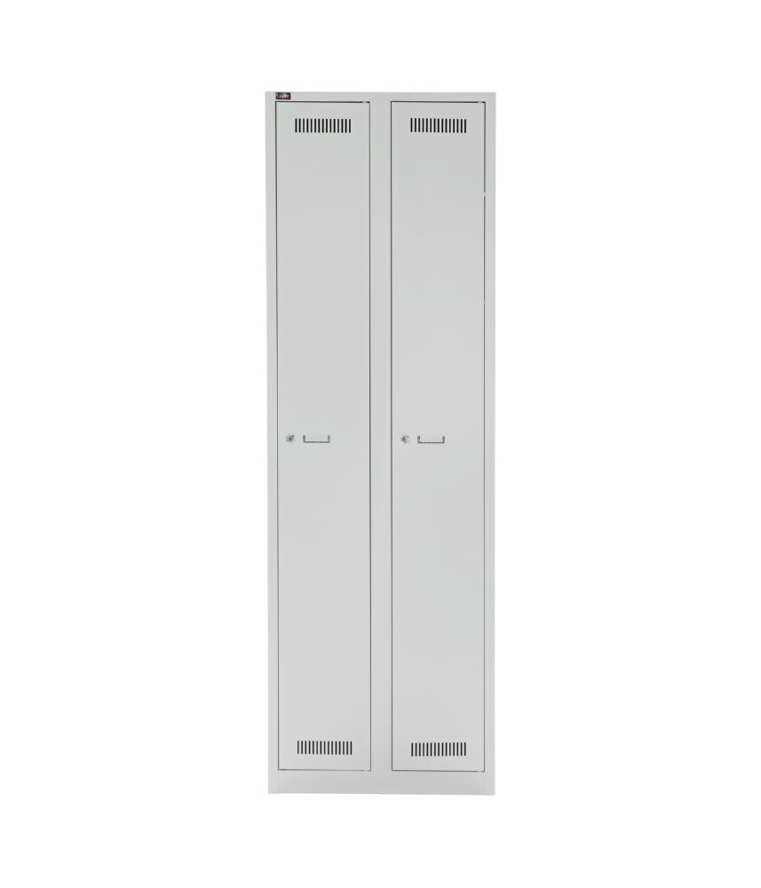 Bisley Light Light Garderobenschrank 2 Abteile Farbe lichtgrau H1850 x B600 x T500 mm Produktbild Bisley Light Light Garderobenschrank 2 Abteile Farbe lichtgrau H1850 x B600 x T500 mm