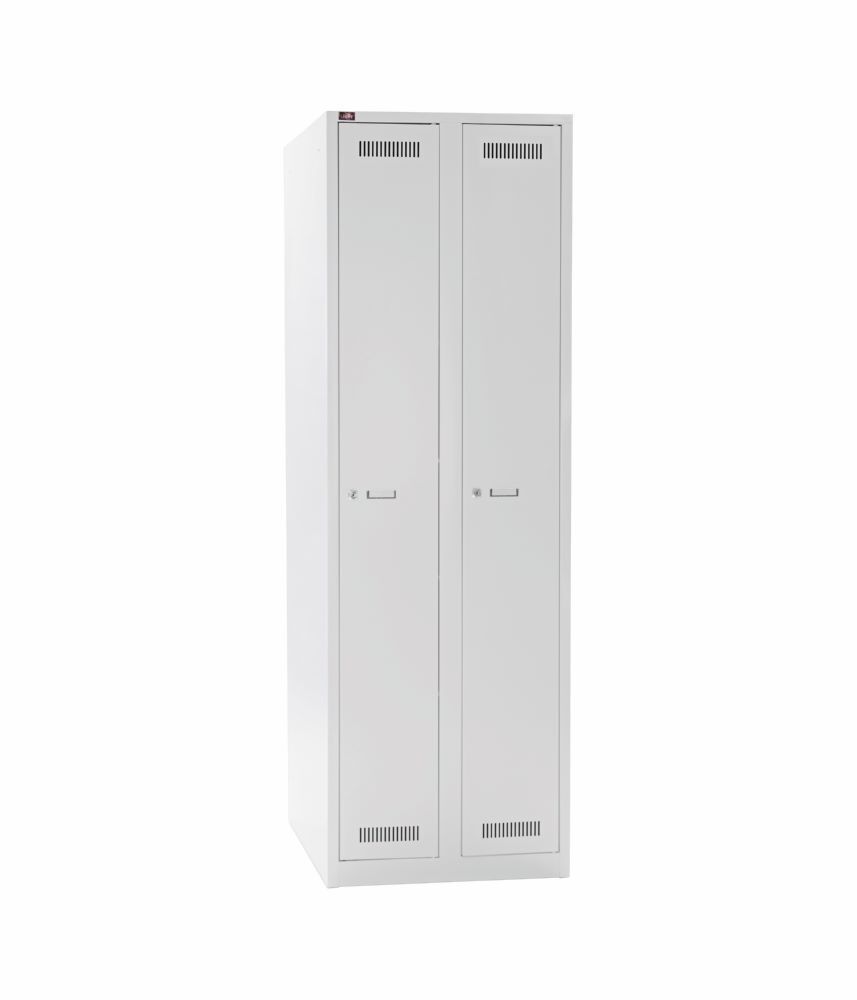 Bisley Light Light Garderobenschrank 2 Abteile Farbe lichtgrau H1850 x B600 x T500 mm Produktbild Bisley Light Light Garderobenschrank 2 Abteile Farbe lichtgrau H1850 x B600 x T500 mm bild 2