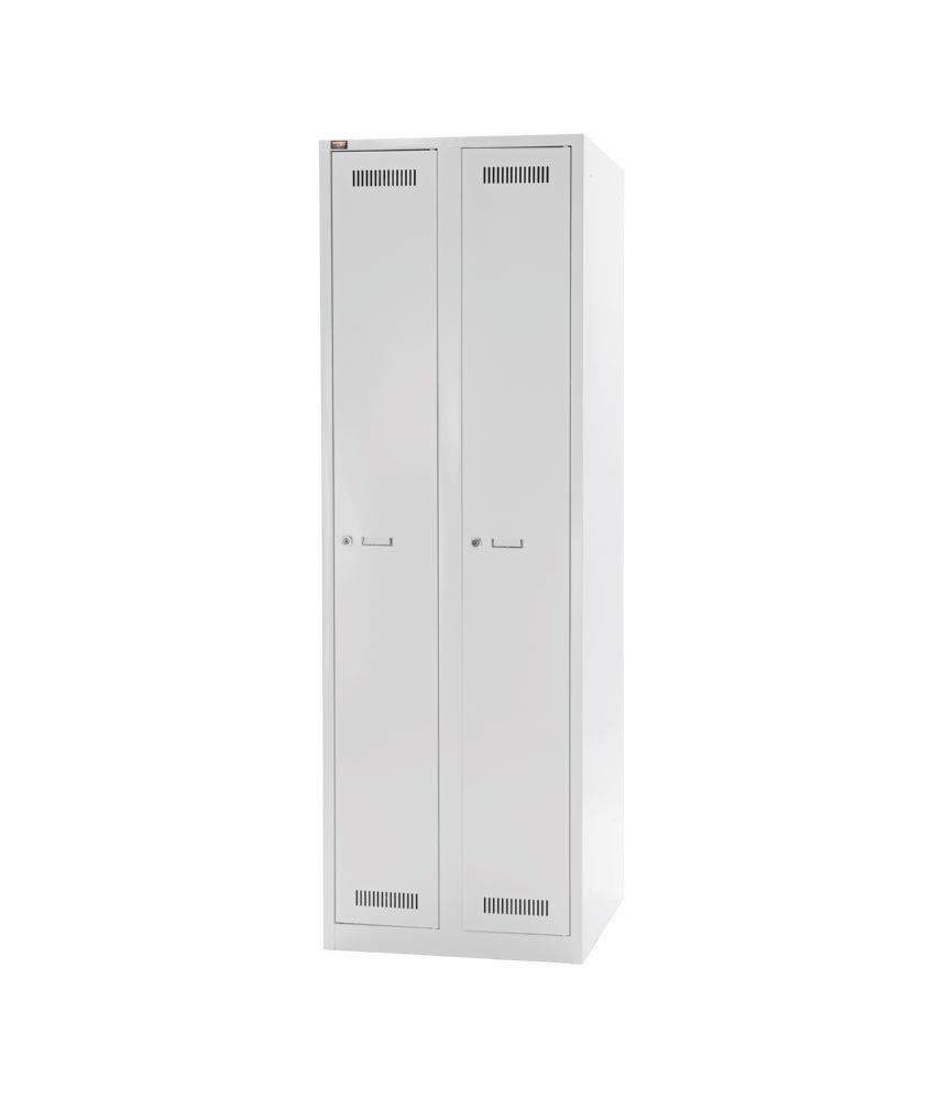 Bisley Light Light Garderobenschrank 2 Abteile Farbe lichtgrau H1850 x B600 x T500 mm Produktbild Bisley Light Light Garderobenschrank 2 Abteile Farbe lichtgrau H1850 x B600 x T500 mm bild 3