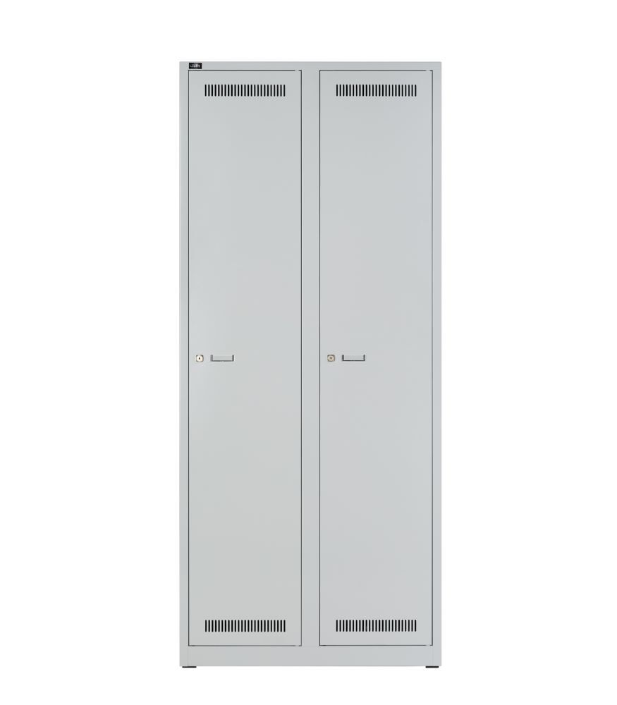 Bisley Light Light Garderobenschrank 2 Abteile Farbe lichtgrau H1850 x B800 x T500 mm Produktbild Bisley Light Light Garderobenschrank 2 Abteile Farbe lichtgrau H1850 x B800 x T500 mm