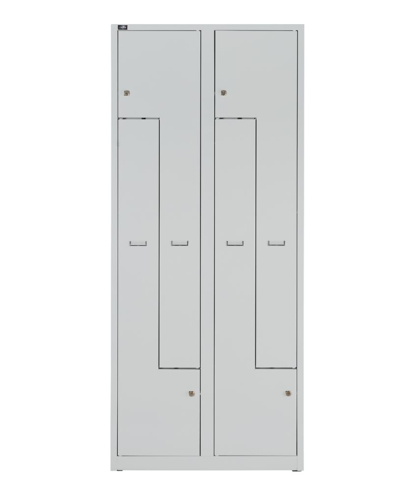 Bisley Light Light Z Garderobenschrank 2 Abteile für 4 Nutzer lichtgrau H 1850 x B 800 mm Produktbild Bisley Light Light Z Garderobenschrank 2 Abteile für 4 Nutzer lichtgrau H 1850 x B 800 mm