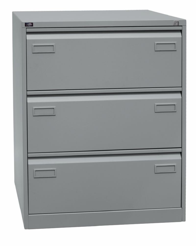 Bisley Light Light Hängeregistraturschrank DIN A4 3 HR-Schubladen Farbe silber