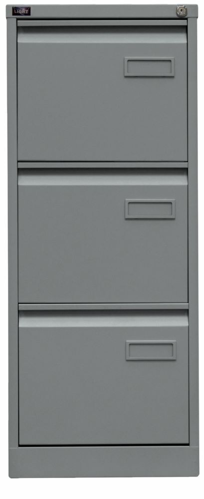 Bisley Light LIGHT Hängeregistraturschrank, einbahnig, DIN A4, 3 HR-Schubladen, Farbe silber Produktbild Bisley Light LIGHT Hängeregistraturschrank, einbahnig, DIN A4, 3 HR-Schubladen, Farbe silber