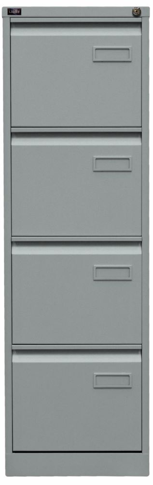 Bisley Light Light Hängeregistraturschrank einbahnig DIN A4 4 HR-Schubladen Farbe silber Produktbild Bisley Light Light Hängeregistraturschrank einbahnig DIN A4 4 HR-Schubladen Farbe silber