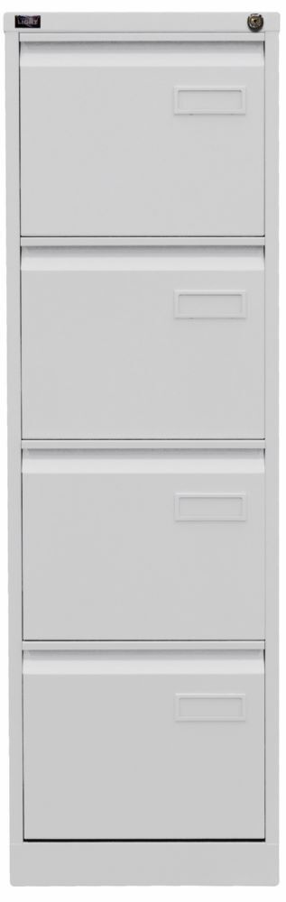 Bisley Light Light Hängeregistraturschrank einbahnig DIN A4 4 HR-Schubladen  H1321 x B413 mm
