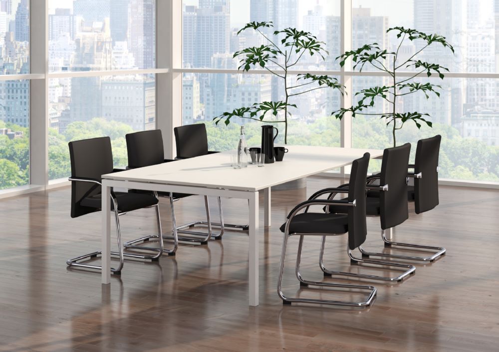 Bisley Cito Chefarbeitsplatz Konferenztisch B 2400 mm höhenfixes O Gestell 740 mm Produktbild Bisley Cito Chefarbeitsplatz Konferenztisch B 2400 mm höhenfixes O Gestell 740 mm bild 2