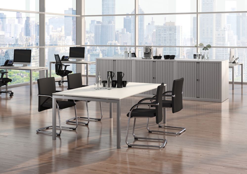Bisley Cito Schreibtisch 650 - 850 mm höheneinstellbares U-Gestell H 19 x B 1600 mm