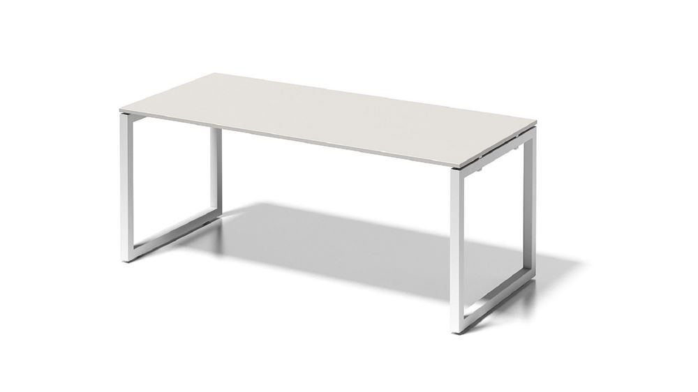 Bisley Cito Schreibtisch höhenfixes O-Gestell H 740 x B 1800 x T 800 mm Dekor grauweiß Produktbild Bisley Cito Schreibtisch höhenfixes O-Gestell H 740 x B 1800 x T 800 mm Dekor grauweiß