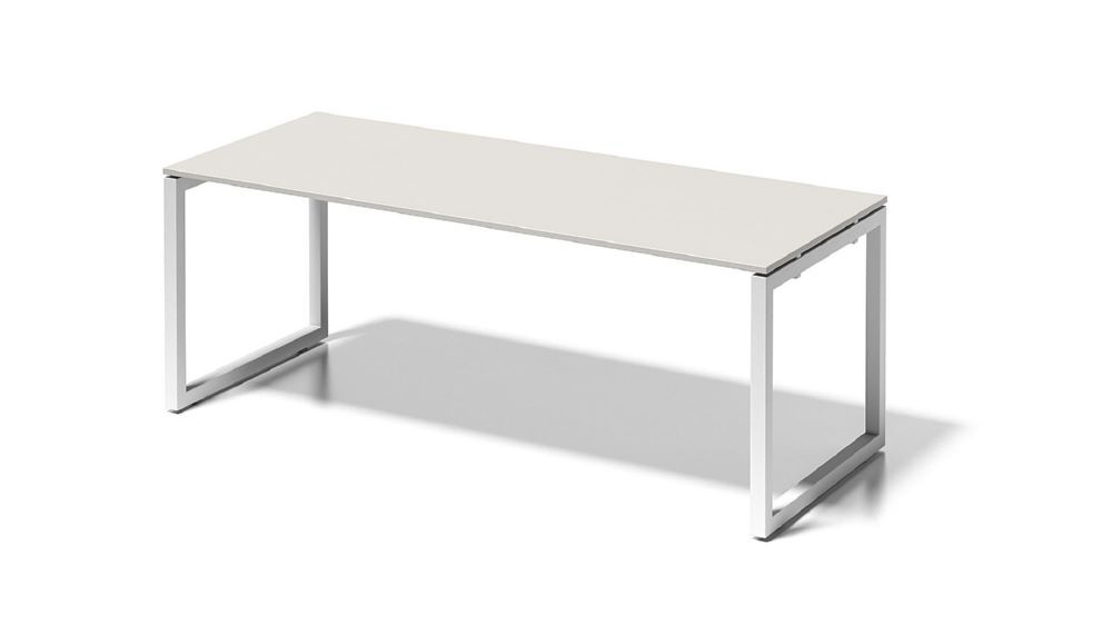Bisley Cito Schreibtisch 740 mm höhenfixes O-Gestell H 19 x B 2000 x T 800 mm grauweiß Produktbild Bisley Cito Schreibtisch 740 mm höhenfixes O-Gestell H 19 x B 2000 x T 800 mm grauweiß