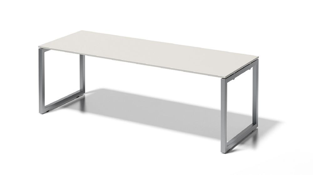 Bisley Cito Schreibtisch höhenfixes O-Gestell H 740 x B 2200 x T 800 mm Dekor grauweiß Produktbild Bisley Cito Schreibtisch höhenfixes O-Gestell H 740 x B 2200 x T 800 mm Dekor grauweiß