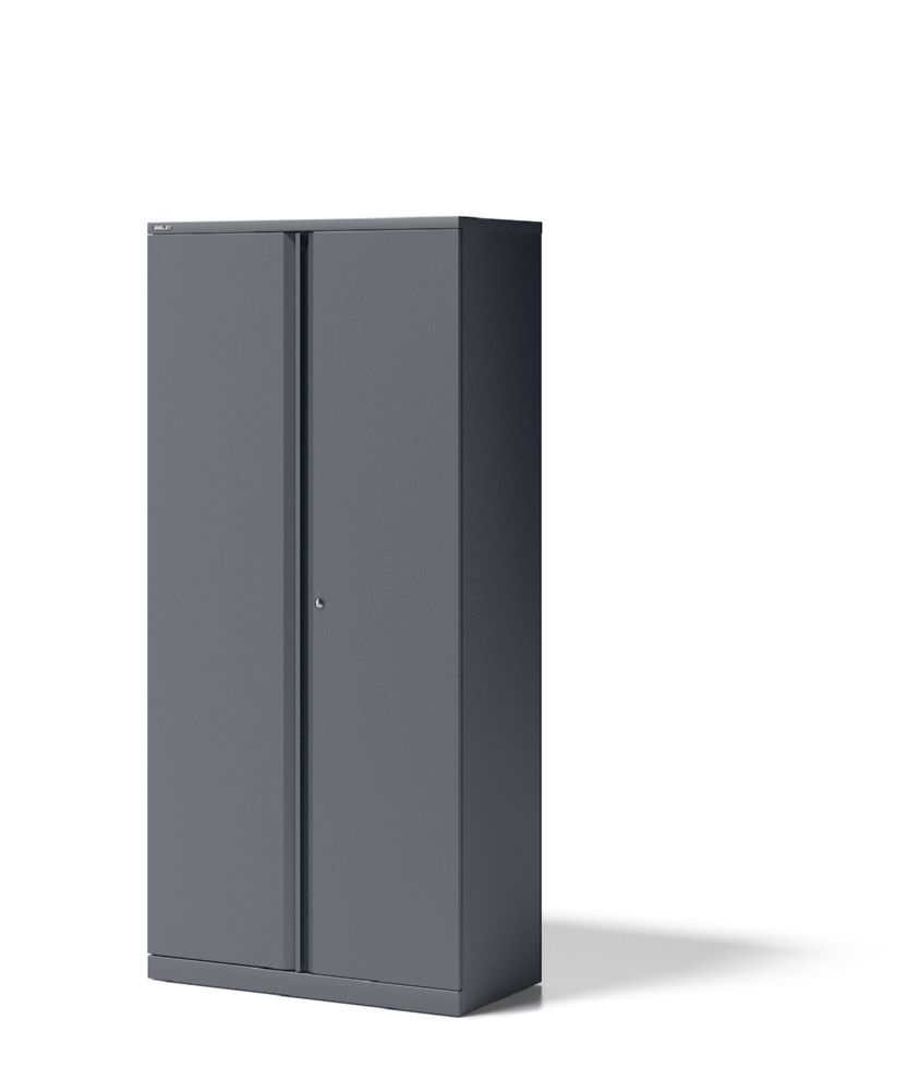 Bisley Flügeltürenschrank Essentials mit 4 Fachböden für 5 Ordnerhöhen B 914 x T 470 mm Produktbild Bisley Flügeltürenschrank Essentials mit 4 Fachböden für 5 Ordnerhöhen B 914 x T 470 mm