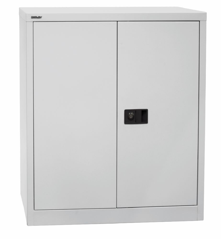 Bisley Flügeltürenschrank Universal 1 Fachboden 2 OH Breite 914 mm Farbe lichtgrau Produktbild Bisley Flügeltürenschrank Universal 1 Fachboden 2 OH Breite 914 mm Farbe lichtgrau bild 2